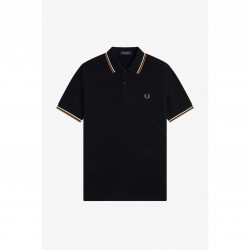 блуза,с,яка,мъжки,тениски,fred,perry,short,sleeve,twin,tipped,polo,shirt,black,p69