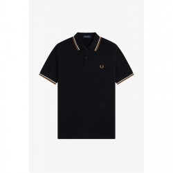 блуза,с,яка,облекла,на,разпродажба,мъжки,тениски,fred,perry,short,sleeve,twin,tipped,polo,shirt,black,p69