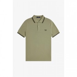 блуза,с,яка,мъжки,тениски,fred,perry,short,sleeve,twin,tipped,polo,shirt,olive,mint,y64