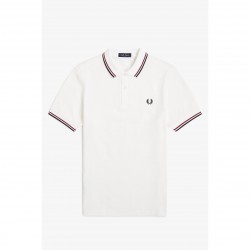 блуза,с,яка,мъжки,тениски,fred,perry,short,sleeve,twin,tipped,polo,shirt,white,red,t60