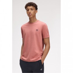 тениска,облекла,на,разпродажба,мъжки,тениски,fred,perry,ringer,t,shirt,putty,pink,x90