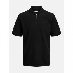 Jack and Jones Zip Polo Mens Plus Size - Black мъжки,блузи,с,яка,мъжки,горнища,размер+,мъжки,облекла,размер,jack,and,jones,zip,polo,mens,plus,size,black