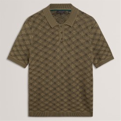 блуза,с,яка,облекла,на,разпродажба,мъжки,блузи,с,яка,ted,baker,men's,ss,geo,short,sleeve,polo,shirt,khaki