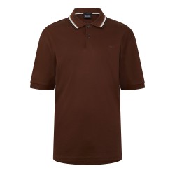 Блуза с яка Boss Mens BOSS BLACK Penrose Slim Fit Polo Shirt with Signature Tipped Collar - Brown 212 блуза,с,яка,мъжки,тениски,boss,mens,boss,black,penrose,slim,fit,polo,shirt,with,signature,tipped,collar,brown,212