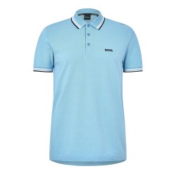 блуза,с,яка,мъжки,тениски,boss,mens,boss,green,paddy,polo,shirt,with,contrast,tipping,open,blue