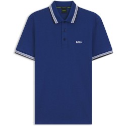 блуза,с,яка,мъжки,тениски,boss,mens,boss,green,paddy,polo,shirt,with,contrast,tipping,medium,blue