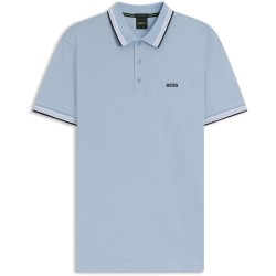 блуза,с,яка,мъжки,тениски,boss,mens,boss,green,paddy,polo,shirt,with,contrast,tipping,lt,pastel,blue