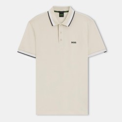 блуза,с,яка,мъжки,тениски,boss,mens,boss,green,paddy,polo,shirt,with,contrast,tipping,open,white