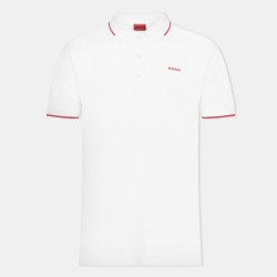 Блуза с яка Hugo Dinoso Polo Shirt - White 100 блуза,с,яка,мъжки,тениски,hugo,dinoso,polo,shirt,white,100