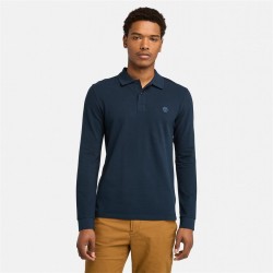 блуза,с,яка,облекла,на,разпродажба,мъжки,тениски,timberland,men's,millers,river,pique,long,sleeve,polo,shirt,dark,sapphire