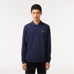 мъжка,блуза,с,яка,мъжки,тениски,lacoste,lacoste,crocodile,long,sleeve,polo,shirt,mens,heather,nebula