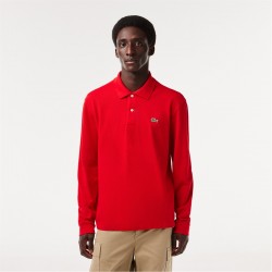 облекла,на,разпродажба,мъжки,тениски,lacoste,lacoste,long,sleeve,polo,red