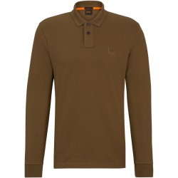 блуза,с,яка,мъжки,тениски,boss,long,sleeve,polo,shirt,open,green