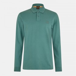 блуза,с,яка,облекла,на,разпродажба,мъжки,тениски,boss,long,sleeve,polo,shirt,open,green,369