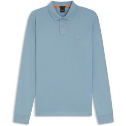 блуза,с,яка,мъжки,тениски,boss,mens,boss,orange,passerby,premium,cotton,long,sleeve,polo,shirt,with,logo,detail,light,blue,451