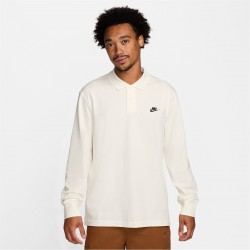 мъжки,блузи,с,яка,nike,club,men's,long,sleeve,knit,polo,sail,black
