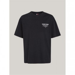 тениска,мъжки,тениски,tommy,jeans,tj,washed,ess,tee,sn42,black,bds