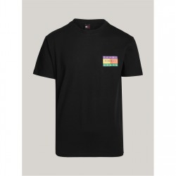 тениска,мъжки,тениски,tommy,jeans,tj,summer,flag,tee,sn42,black,bds