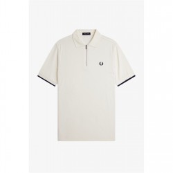 блуза,с,яка,облекла,на,разпродажба,мъжки,тениски,fred,perry,men's,crepe,zipped,short,sleeve,polo,shirt,ecru,560