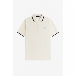 блуза,с,яка,облекла,на,разпродажба,мъжки,тениски,fred,perry,men's,crepe,zipped,short,sleeve,polo,shirt,ecru,560