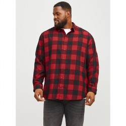 мъжки,облекла,размер,jack,and,jones,twill,shirt,mens,plus,size,brick,red