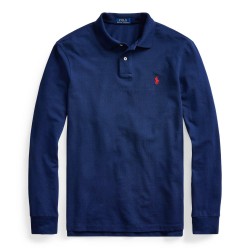 блуза,с,яка,мъжки,тениски,polo,ralph,lauren,men,s,long,sleeve,polo,shirt,navy,light,blue