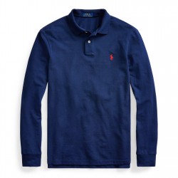 блуза,с,яка,облекла,на,разпродажба,мъжки,тениски,polo,ralph,lauren,men's,long,sleeve,polo,shirt,navy,light,blue