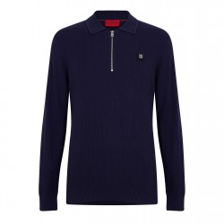 горнище,с,цип,облекла,на,разпродажба,мъжки,тениски,hugo,sastoro,quarter,zip,top,navy