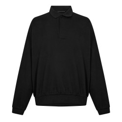 блуза,с,яка,мъжки,тениски,fear,of,god,essentials,men,s,long,sleeve,polo,shirt,jet,black