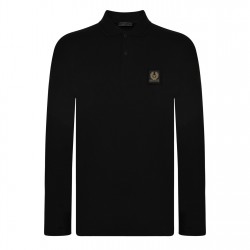 блуза,с,яка,мъжки,тениски,belstaff,long,sleeved,polo,shirt,black