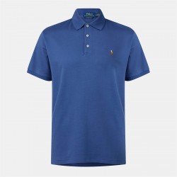 блуза,с,яка,облекла,на,разпродажба,мъжки,тениски,polo,ralph,lauren,men's,slim,fit,short,sleeve,polo,shirt,earth,blue