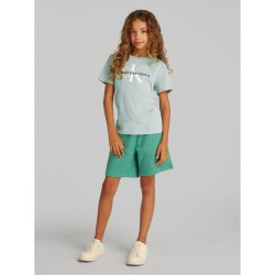 Юношеска тениска Calvin Klein Jeans Monogram T Shirt Junior - Green CCO юношеска,тениска,calvin,klein,jeans,monogram,t,shirt,junior,green,cco