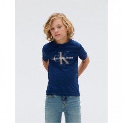 юношеска,тениска,детски,3/4,панталони,calvin,klein,jeans,monogram,t,shirt,junior,blue,c3i