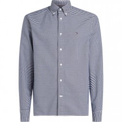 облекла,на,разпродажба,мъжки,ризи,tommy,hilfiger,men's,heritage,oxford,gingham,patterned,shirt,desert,sky,whte