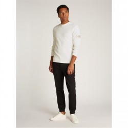 фланелка,с,дълъг,ръкав,мъжки,тениски,calvin,klein,jeans,waffle,long,sleeve,top,ivory