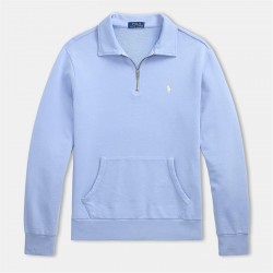 блуза,облекла,на,разпродажба,мъжки,ежедневни,облекла,мъжки,горнища,с,качулка,polo,ralph,lauren,loopback,terry,cotton,quarter,zip,sweater,chambray,blue
