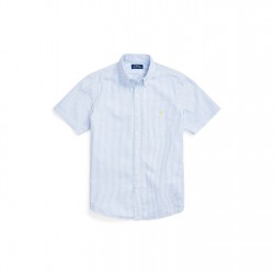 риза,с,къс,ръкав,облекла,на,разпродажба,мъжки,ризи,polo,ralph,lauren,men's,striped,seersucker,short,sleeve,shirt,blue,white