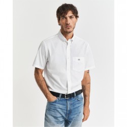 риза,с,къс,ръкав,мъжки,ризи,gant,regular,fit,classic,poplin,short,sleeve,shirt,white