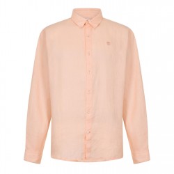 риза,облекла,на,разпродажба,мъжки,ризи,timberland,men's,mill,brook,linen,leaf,green,long,sleeve,plain,shirt,tropical,peach