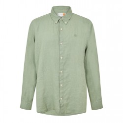риза,облекла,на,разпродажба,мъжки,ризи,timberland,men's,mill,brook,linen,leaf,green,long,sleeve,plain,shirt,pro,green,bay