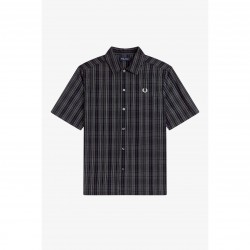 риза,с,къс,ръкав,мъжки,ризи,fred,perry,men,s,patterned,short,sleeve,shirt,navy,608