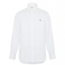 облекла,на,разпродажба,мъжки,ризи,polo,ralph,lauren,pinpoint,oxford,shirt,white