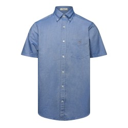 Gant Reg Oxford Ss Shirt Milky Matcha L - RICH BLUE мъжки,ризи,gant,reg,oxford,ss,shirt,milky,matcha,l,rich,blue