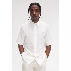 облекла,на,разпродажба,мъжки,ризи,fred,perry,men's,seersucker,short,sleeve,patterned,shirt,snow,white,129