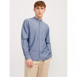 риза,с,дълъг,ръкав,облекла,на,разпродажба,jack,and,jones,long,sleeve,buttoned,linen,shirt,faded,denim