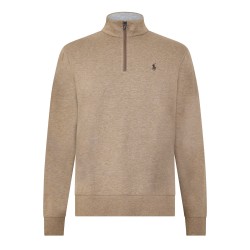 Фланелка Polo Ralph Lauren Luxury Jersey Quarter-Zip Pullover - Warm Brown Hthr фланелка,мъжки,горнища,с,качулка,мъжки,ежедневни,облекла,polo,ralph,lauren,luxury,jersey,quarter,zip,pullover,warm,brown,hthr