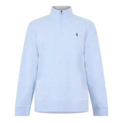 Фланелка Polo Ralph Lauren Luxury Jersey Quarter-Zip Pullover - Office Blu Hthr фланелка,мъжки,горнища,с,качулка,мъжки,ежедневни,облекла,polo,ralph,lauren,luxury,jersey,quarter,zip,pullover,office,blu,hthr