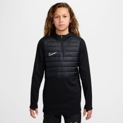 Nike Academy Winter Warrior Drill Top - Black/Silver отново,на,училище,футбол,футболни,горнища,nike,academy,winter,warrior,drill,top,black,silver