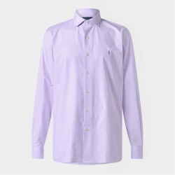 облекла,на,разпродажба,мъжки,ризи,polo,ralph,lauren,men's,poplin,check,long,sleeve,patterned,shirt,light,lilac