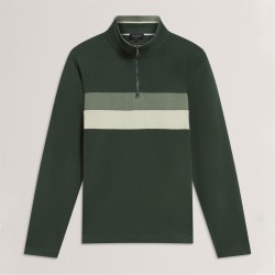Ted Baker Ted Baker LS Regular Fit Half Zip Sweat - Green промоция,на,зимни,облекла,облекла,на,разпродажба,мъжки,ежедневни,облекла,мъжки,горнища,с,качулка,ted,baker,ted,baker,ls,regular,fit,half,zip,sweat,green